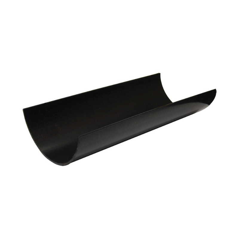 Half Round Guttering 4 Metre Length Black Mahoneys Builders Merchants